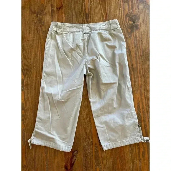 Northface Women's Cropped Tie-Back Front Pocket Khaki Pants, sz 8 - Picture 8 of 8